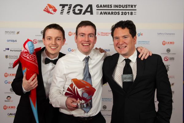 TIGA Games Industry Awards at the Guildhall London.Best Puzzle Game - OutplayEntertainmentNovember 1 2018Matthew Power Photographywww.matthewpowerphotography.co.uk07969 088655mpowerphoto@yahoo.co.uk@mpowerphoto